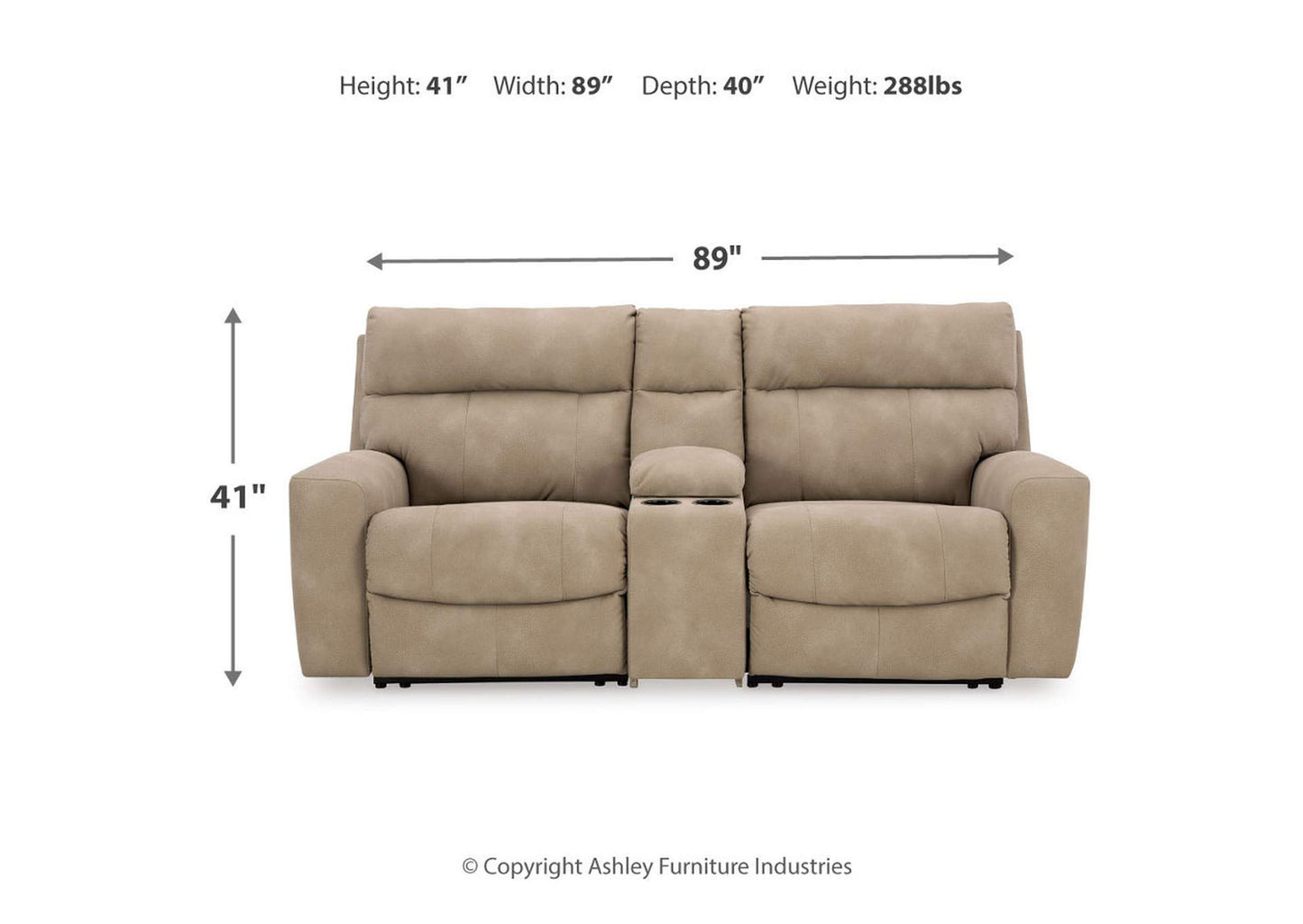 Next-Gen DuraPella 3-Piece Power Reclining Sectional Loveseat with Console