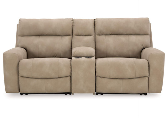 Next-Gen DuraPella 3-Piece Power Reclining Sectional Loveseat with Console