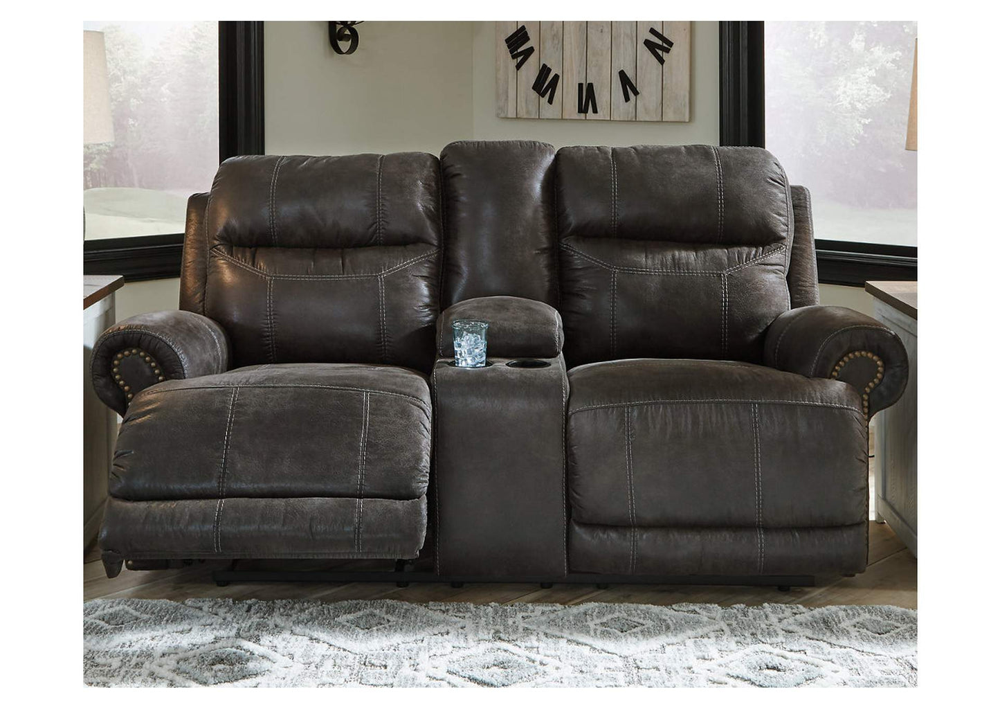 Grearview Power Reclining Loveseat with Console