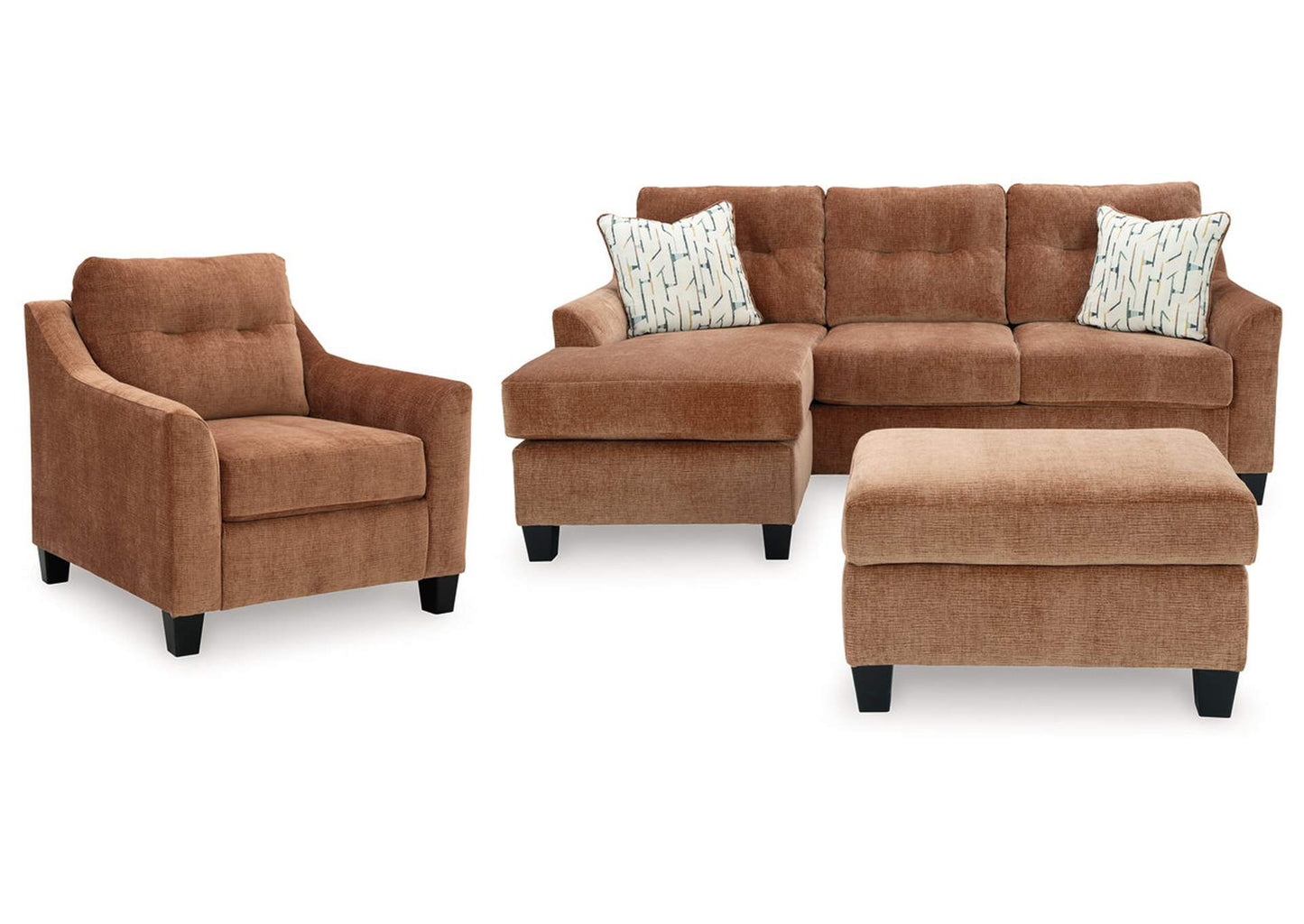 Amity Bay Sofa Chaise, Chair, and Ottoman