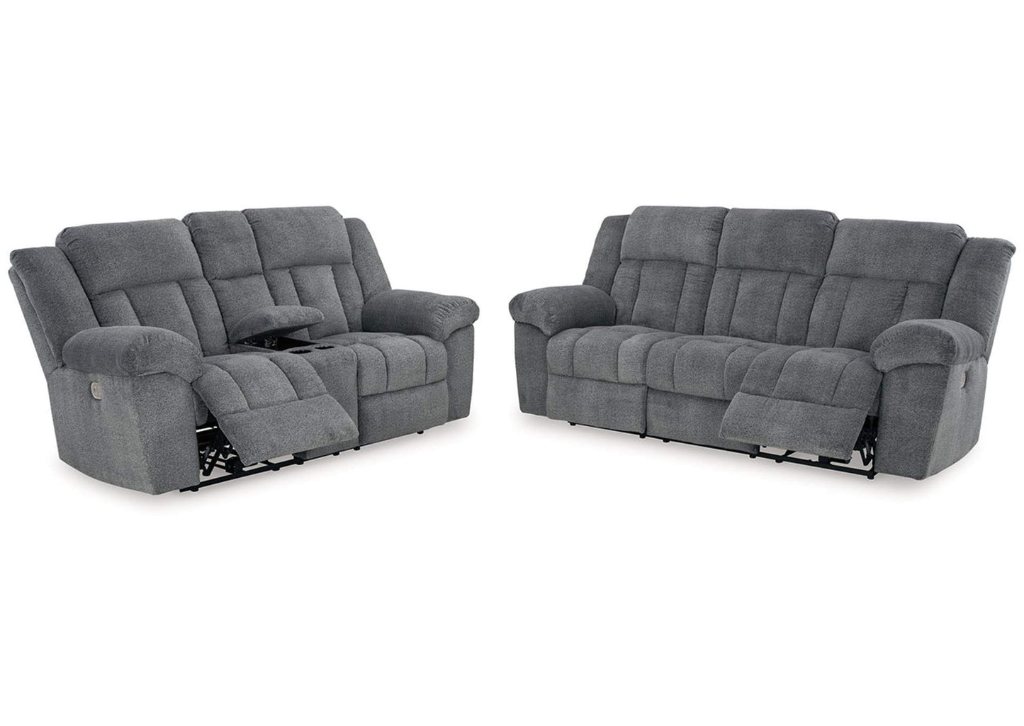 Tip-Off Dual Power Reclining Sofa and Loveseat