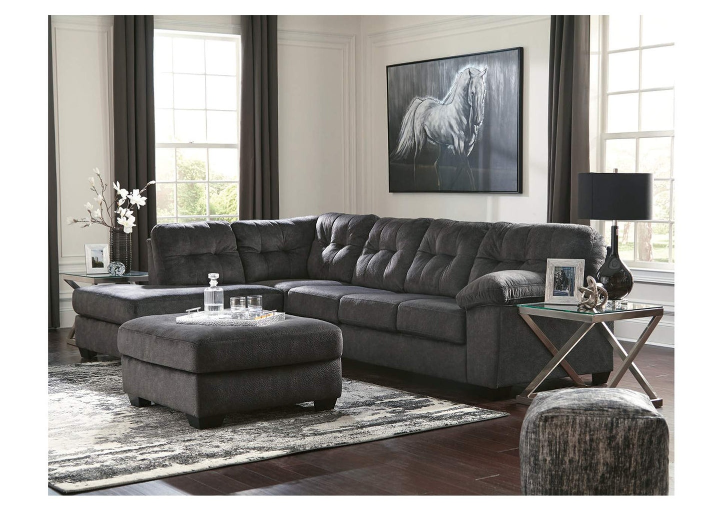 Accrington Sleeper 2-Piece Sectional with Ottoman