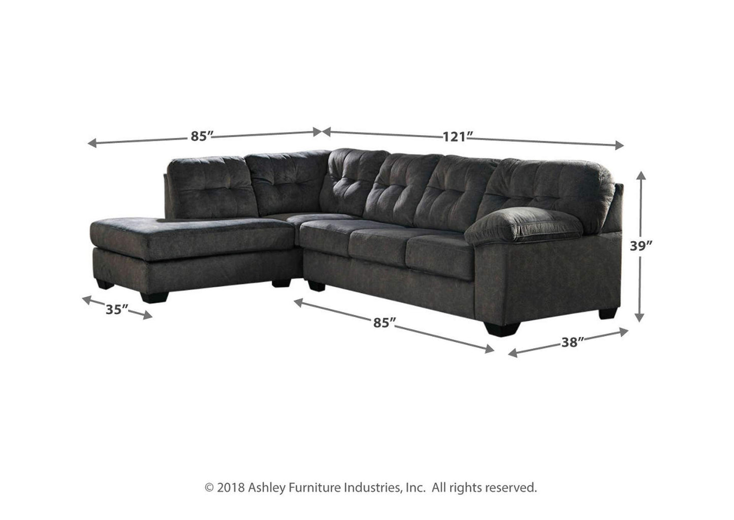 Accrington Sleeper 2-Piece Sectional with Ottoman