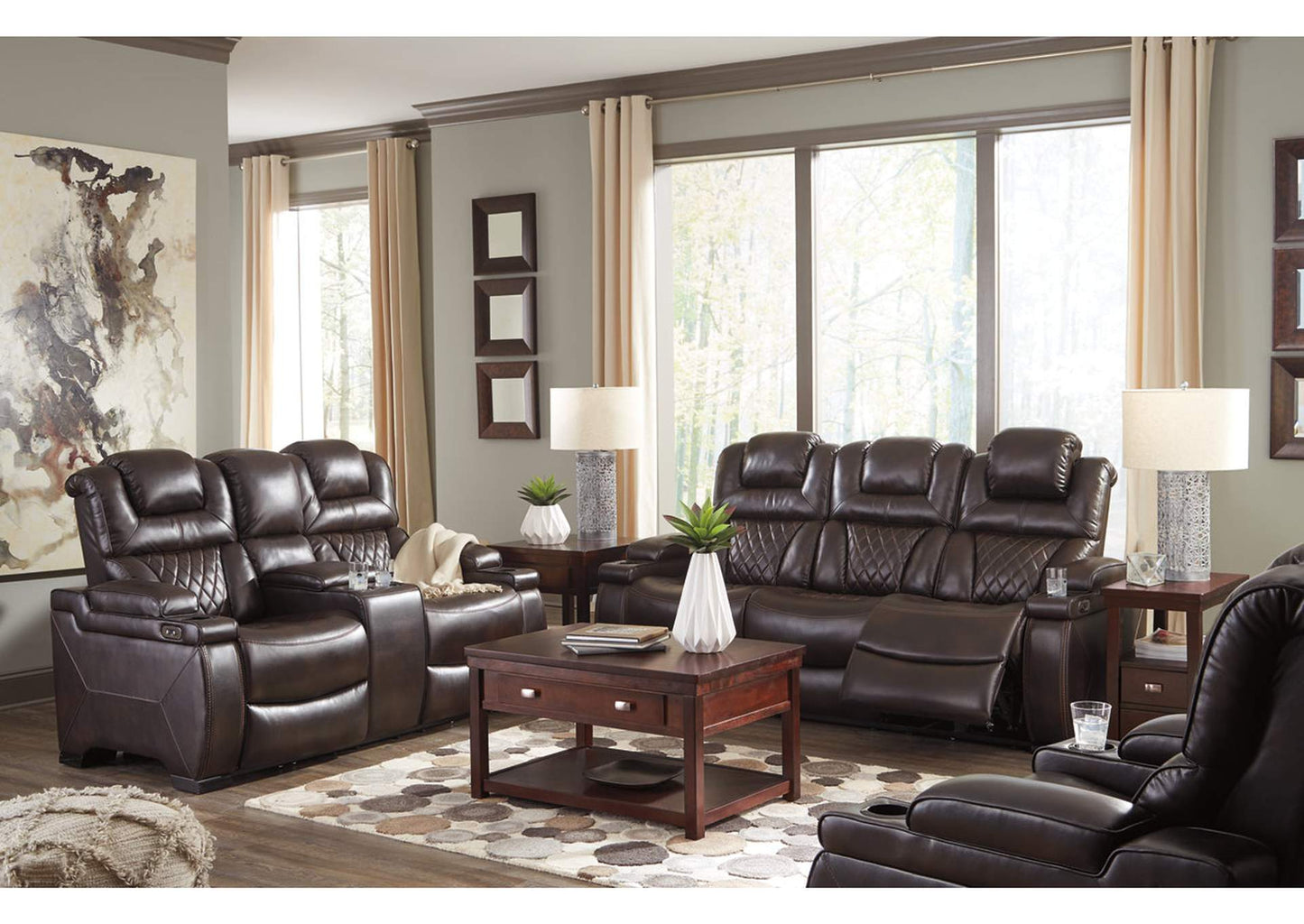 Warnerton Power Reclining Sofa, Loveseat and Recliner Set