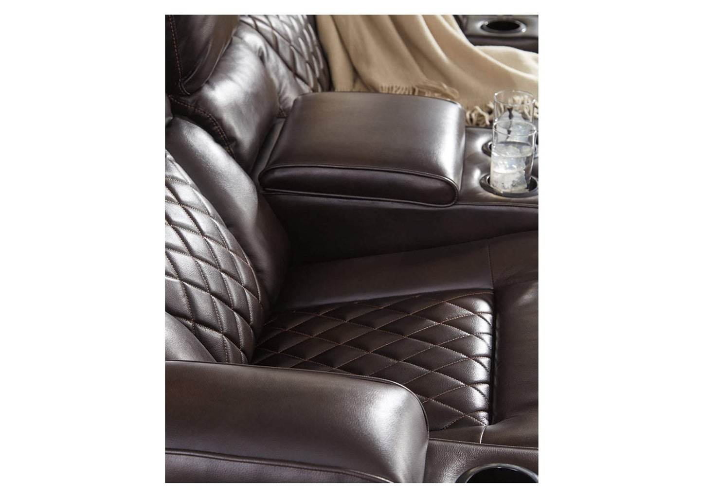 Warnerton Power Reclining Loveseat with Console