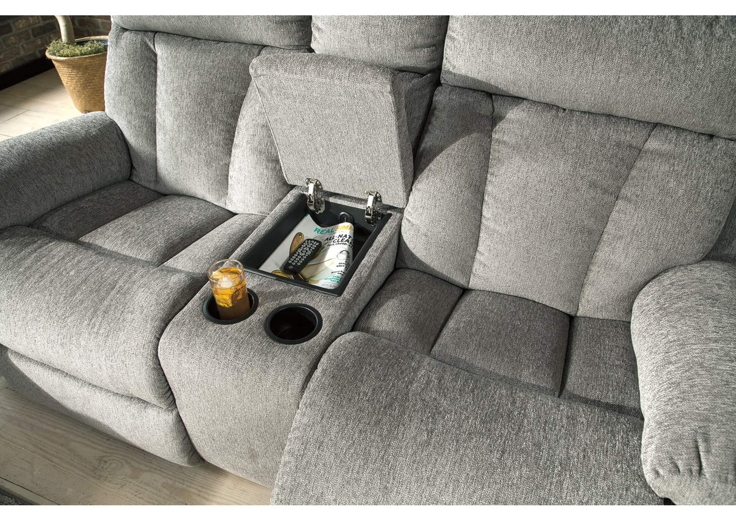 Mitchiner Manual Reclining Sofa and Loveseat Set