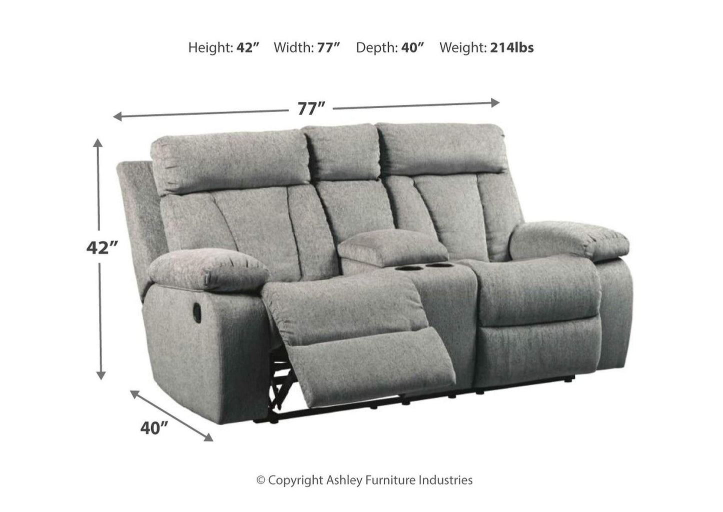 Mitchiner Manual Reclining Sofa and Loveseat Set