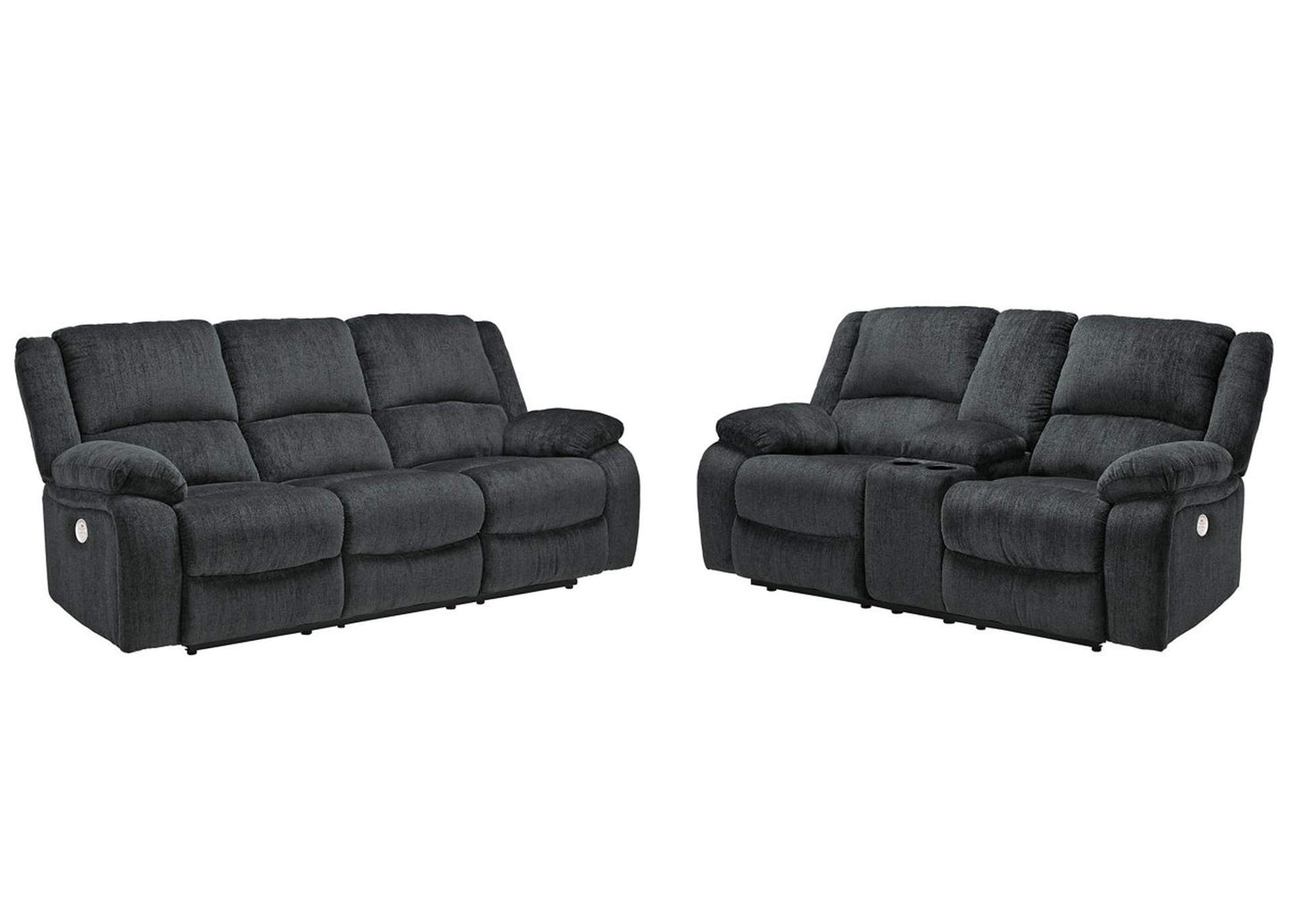 Draycoll Power Reclining Sofa and Loveseat Set