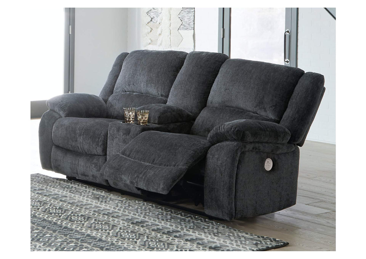 Draycoll Power Reclining Sofa and Loveseat Set