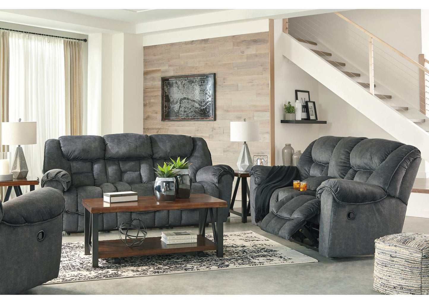 Capehorn Manual Reclining Sofa, Loveseat and Recliner Set