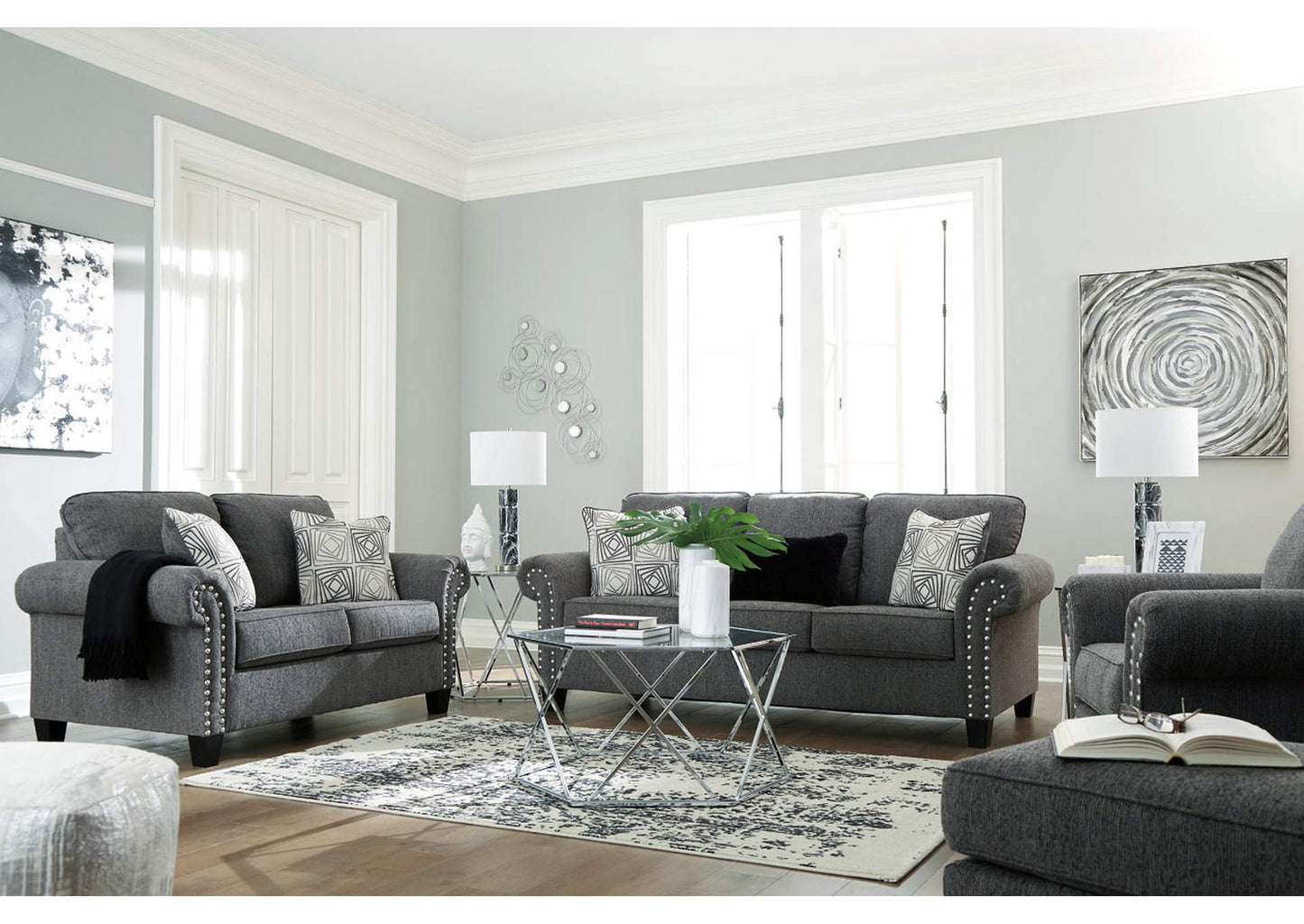 Agleno Sofa, Loveseat, Chair and Ottoman