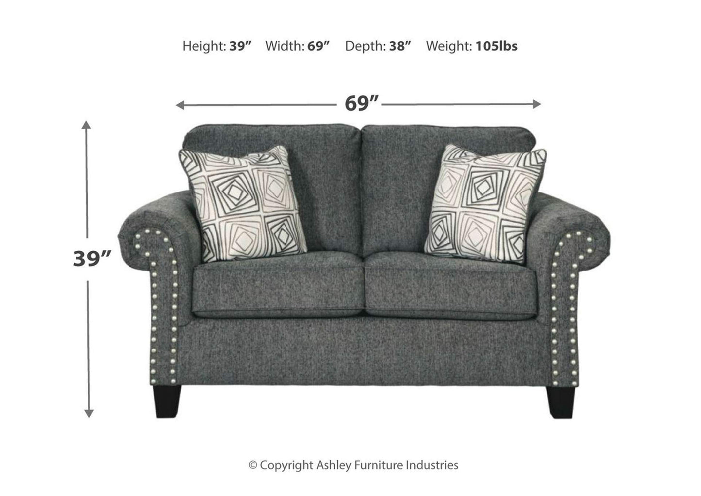 Agleno Sofa, Loveseat, Chair and Ottoman