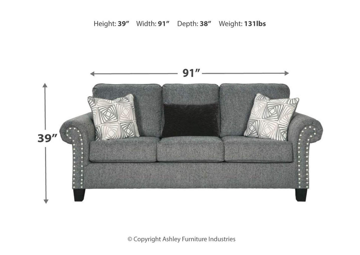 Agleno Sofa, Loveseat, Chair and Ottoman