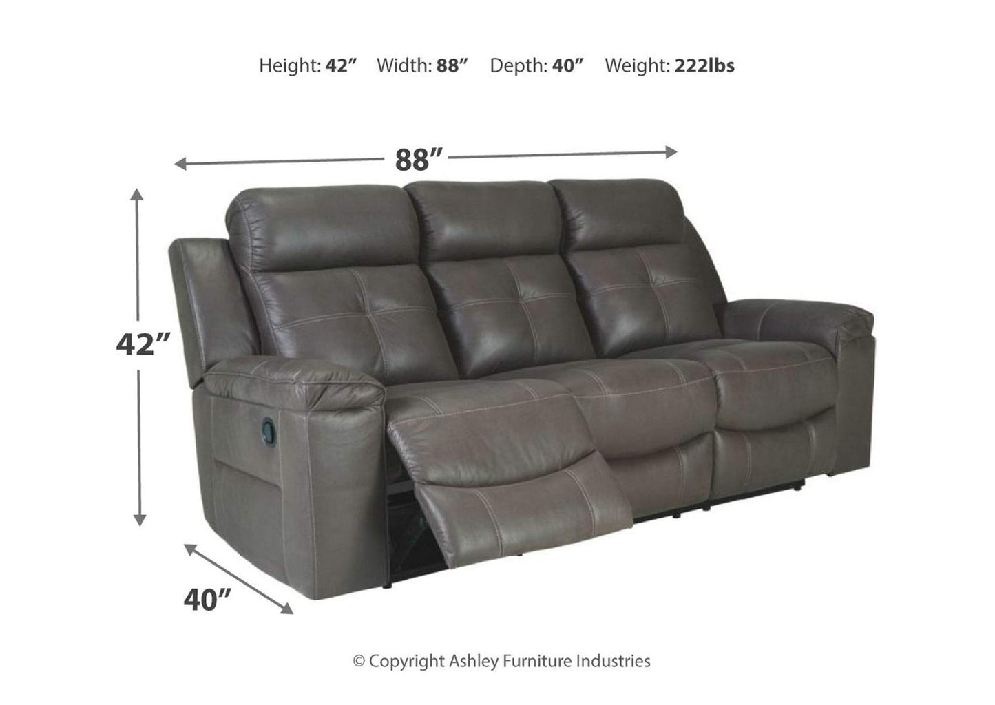 Jesolo Reclining Sofa, Loveseat and Recliner Set