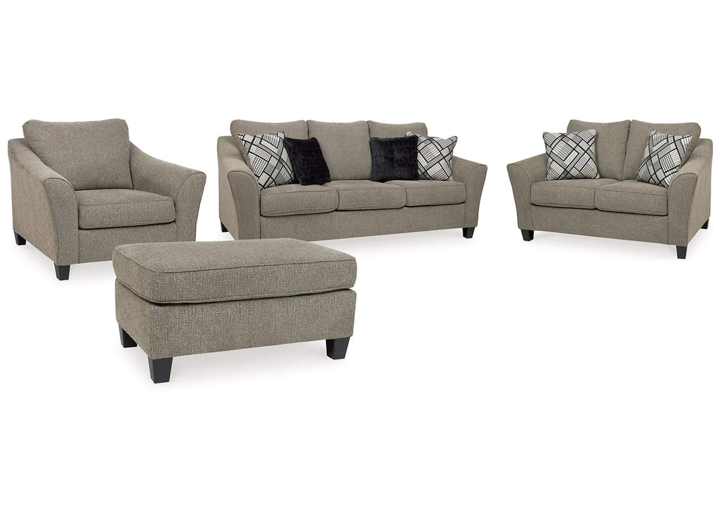 Barnesley Sofa, Loveseat, Chair and Ottoman