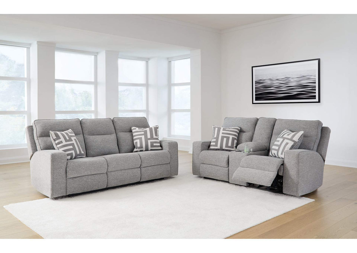 Biscoe Power Sofa, Loveseat and Recliner