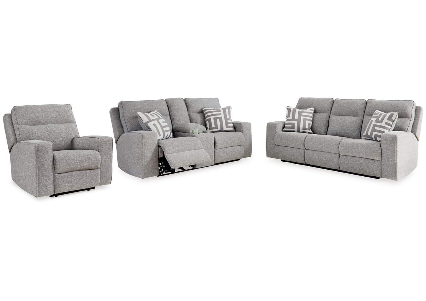 Biscoe Power Sofa, Loveseat and Recliner