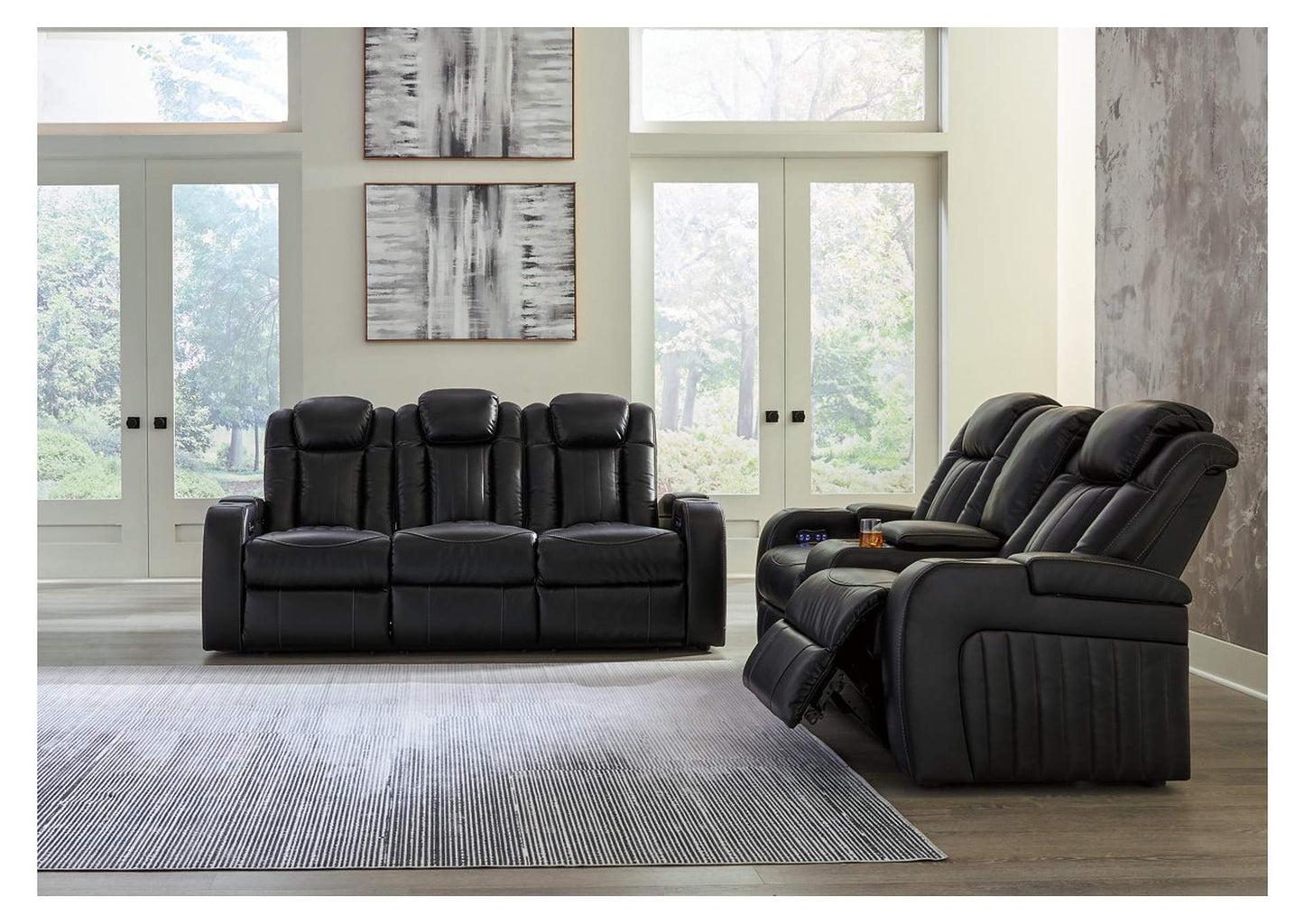 Caveman Den Power Sofa, Loveseat and Recliner