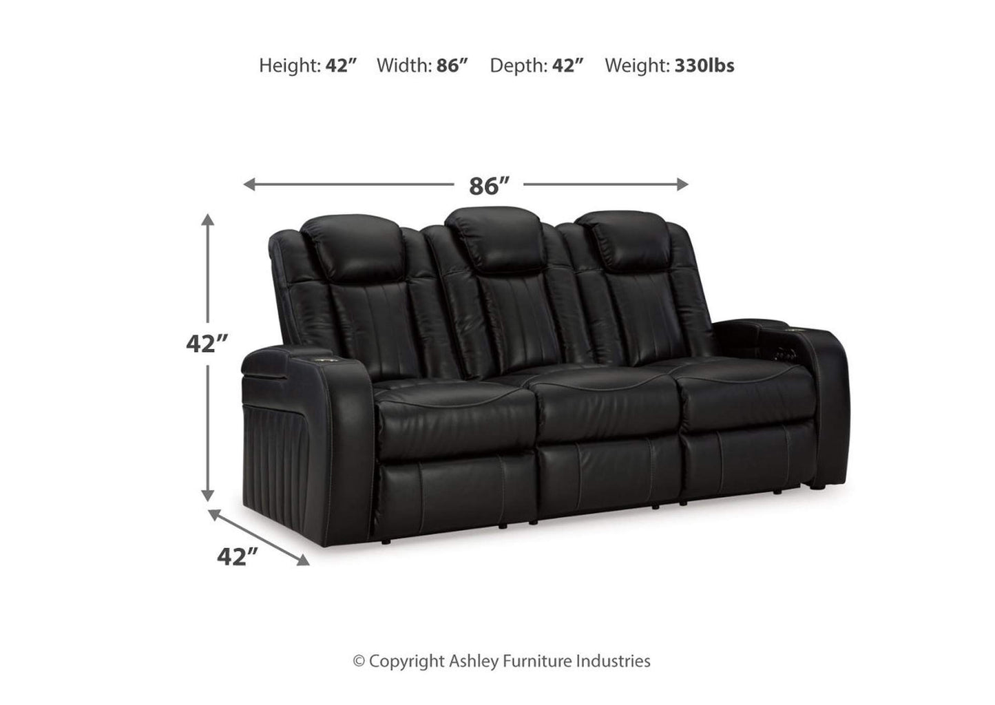 Caveman Den Power Sofa, Loveseat and Recliner