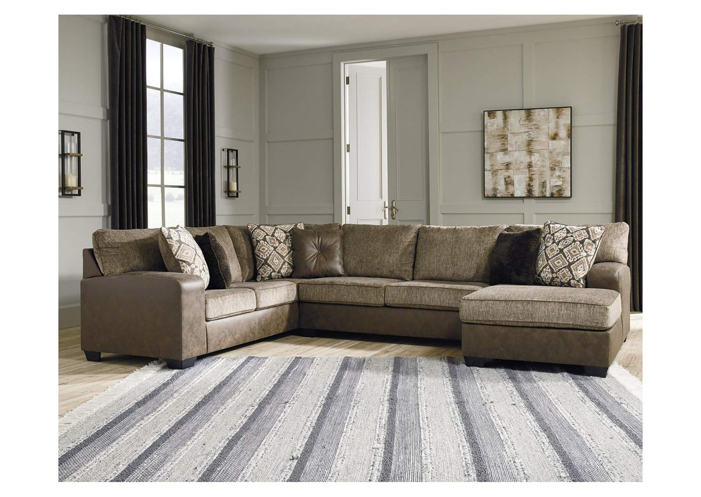 Abalone 3-Piece Sectional with Chaise