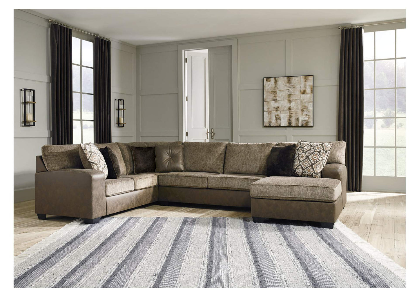 Abalone 3-Piece Sectional with Chaise