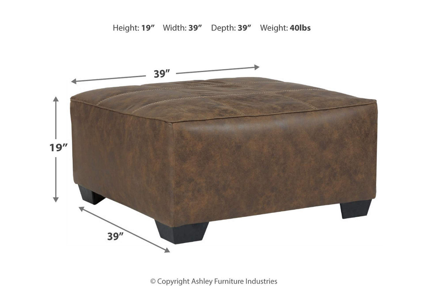 Abalone Oversized Accent Ottoman