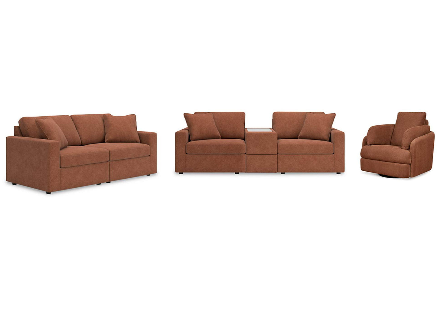 Pillar Peak Sectional Sofa, Loveseat and Recliner