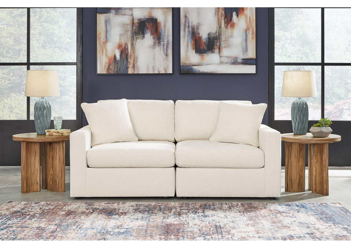 Modmax Performance Fabric Modular Loveseat Set