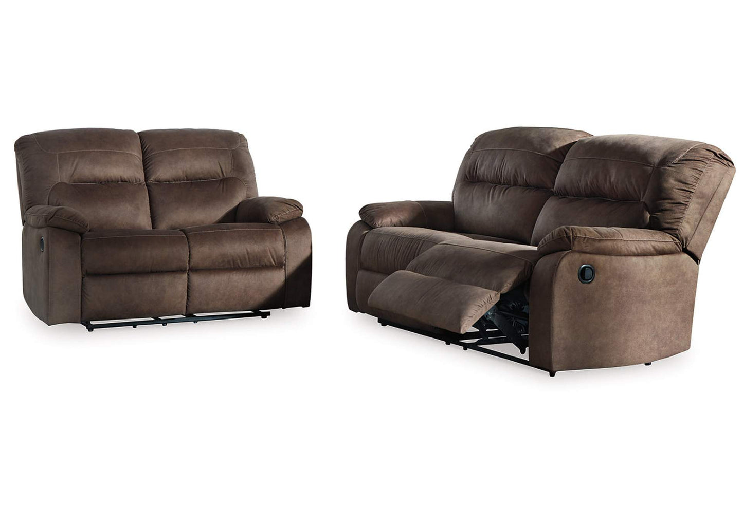 Bolzano Manual Reclining Sofa and Loveseat Set