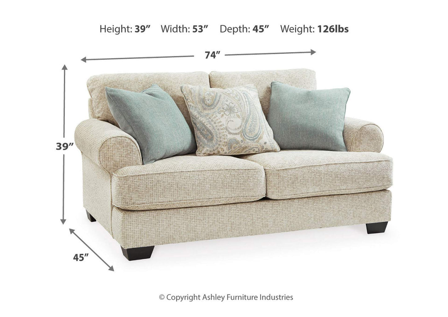 Monaghan Sofa, Loveseat, Chair and Ottoman