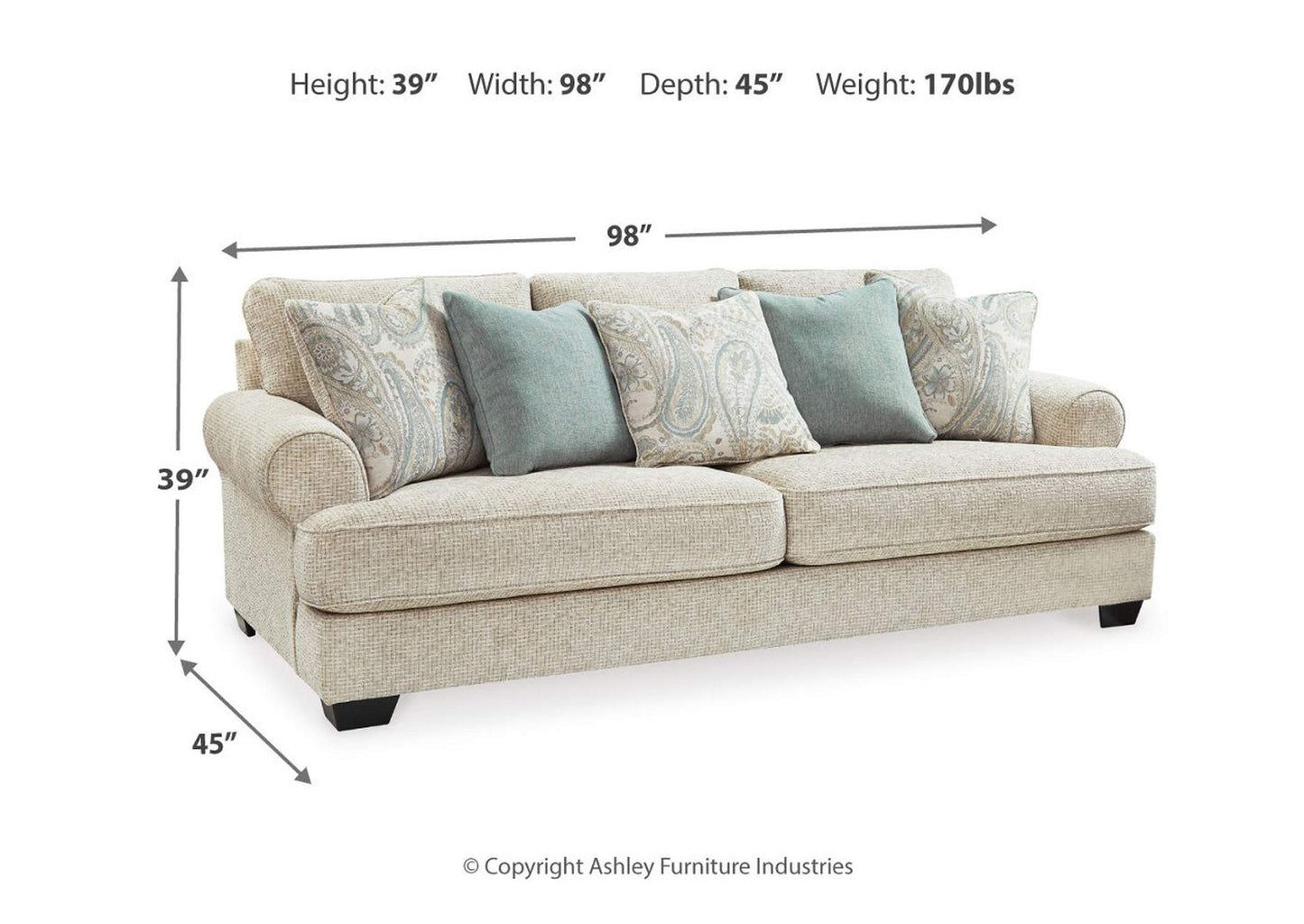 Monaghan Sofa, Loveseat, Chair and Ottoman