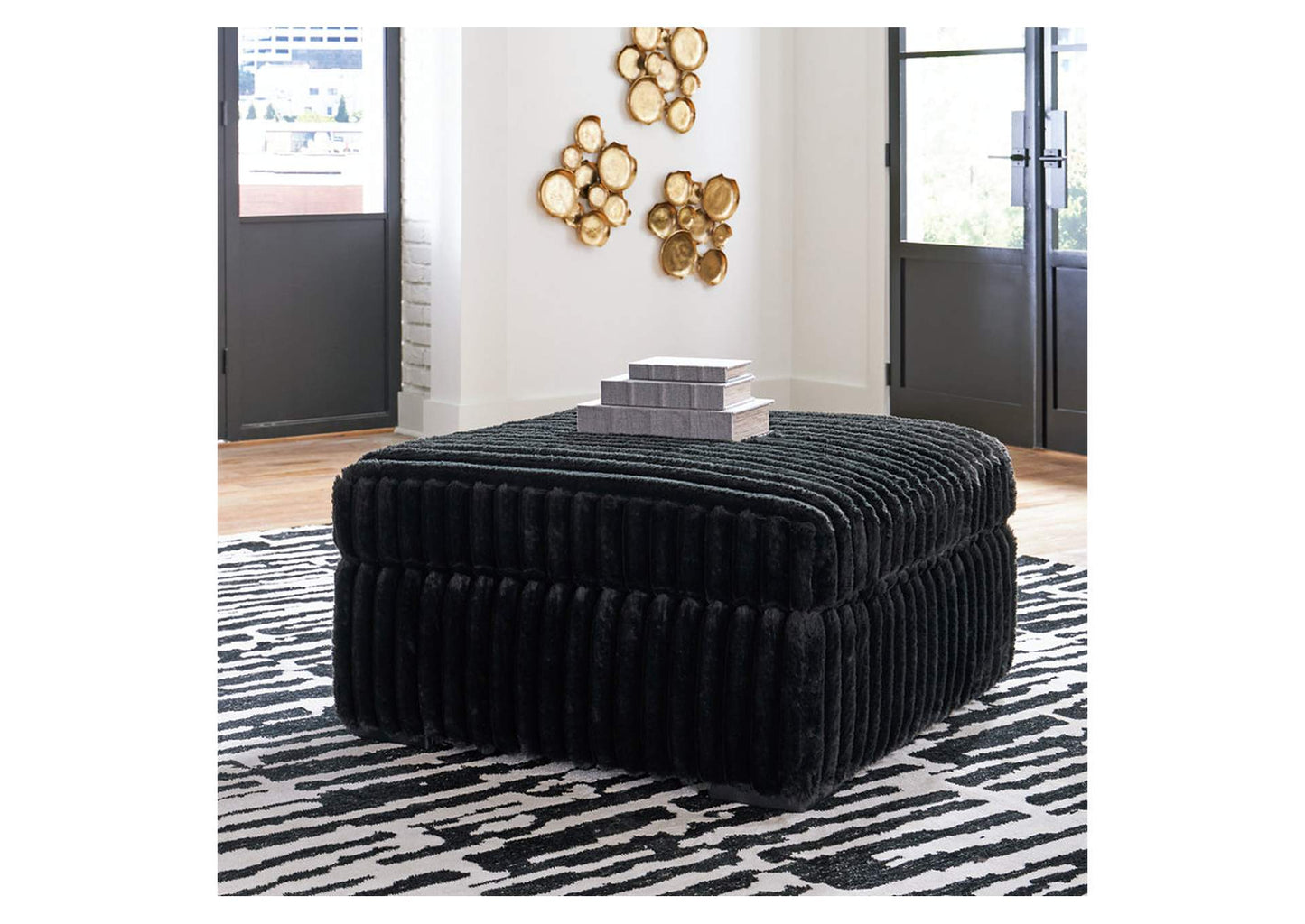 Midnight-Madness Oversized Accent Ottoman