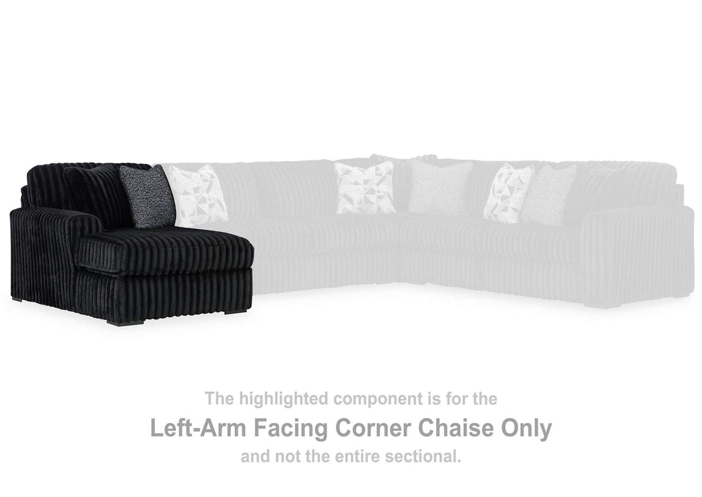 Midnight-Madness 3-Piece Sectional with Chaise