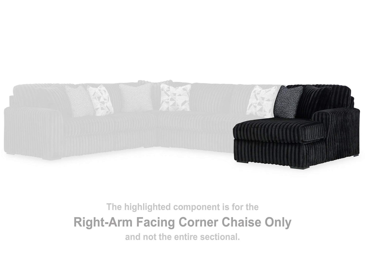 Midnight-Madness 3-Piece Sectional with Chaise