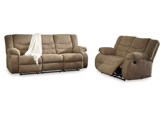 Tulen Manual Reclining Sofa and Loveseat Set