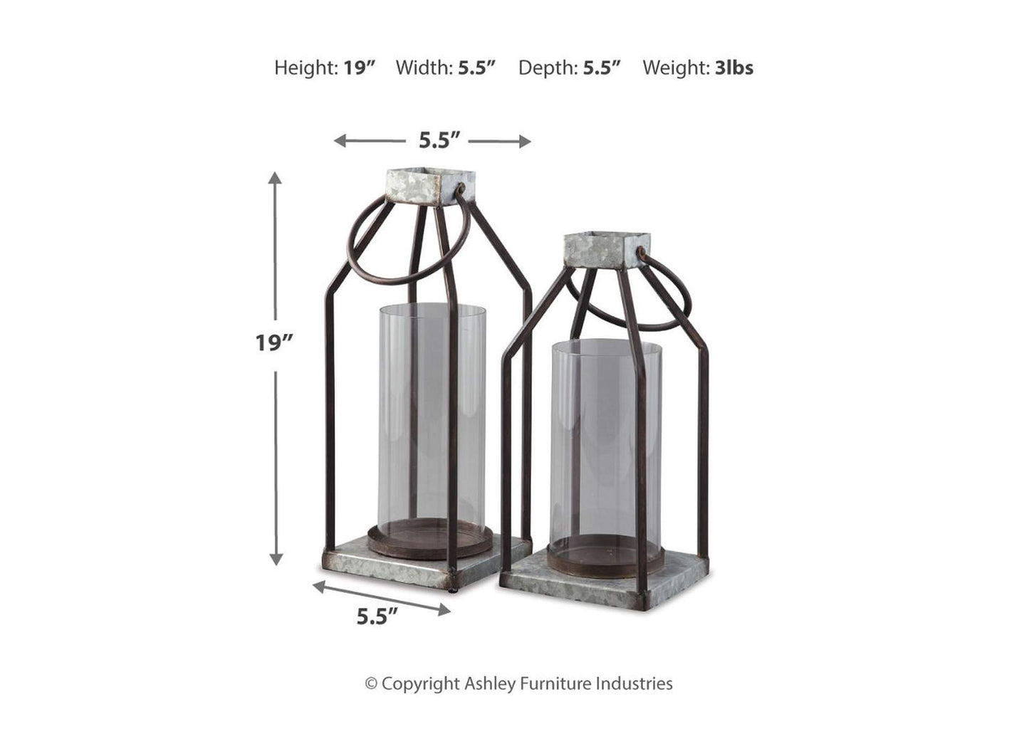 Diedrick Lantern (Set of 2)