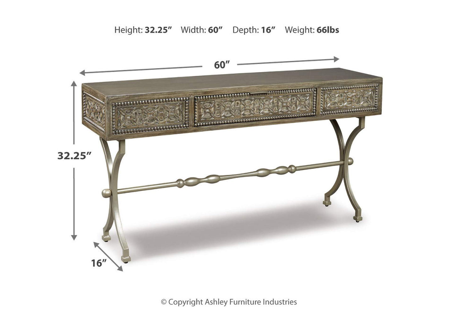 Quinnland Sofa/Console Table