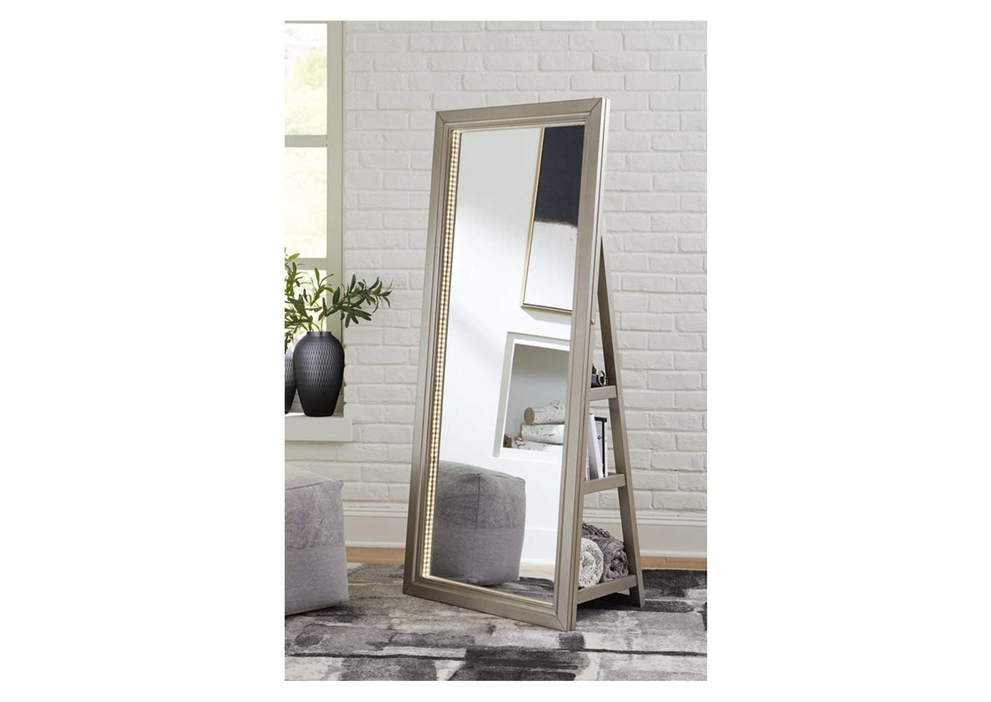 Evesen Floor Standing Mirror with Storage