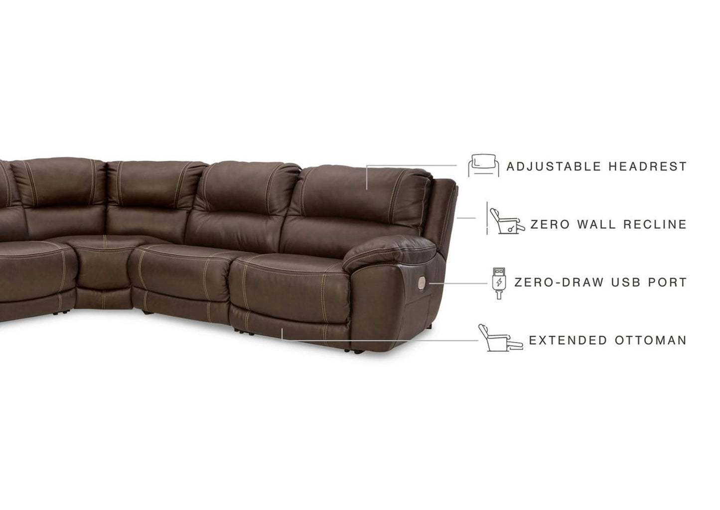 Dunleith 4-Piece Power Reclining Sectional