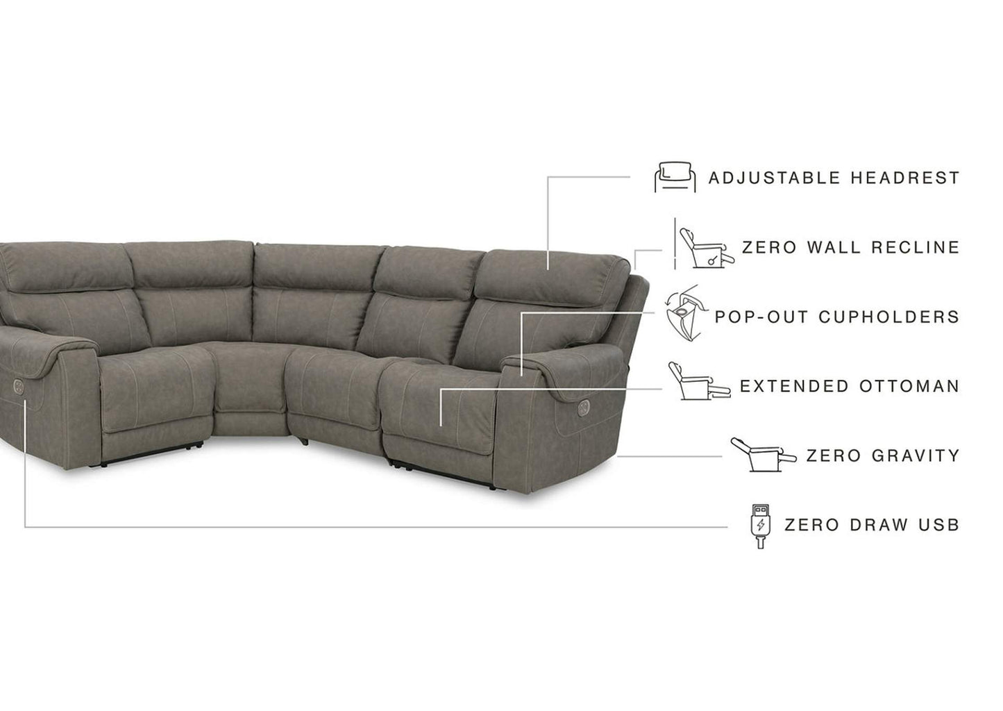 Starbot 4-Piece Power Reclining Sectional