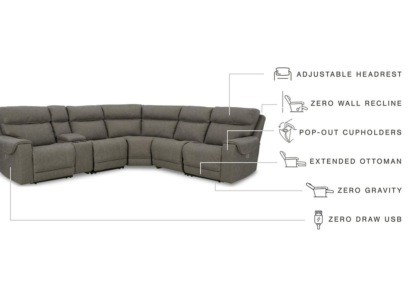 Starbot 7-Piece Power Reclining Sectional