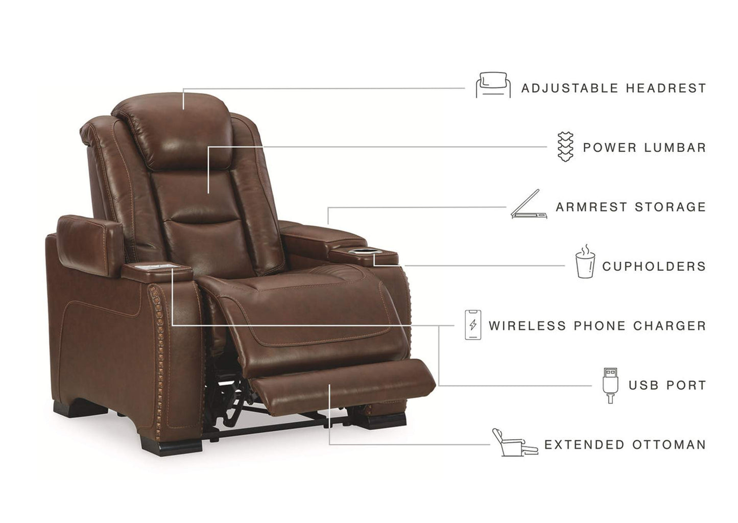 The Man-Den Triple Power Reclining Sofa, Loveseat and Recliner