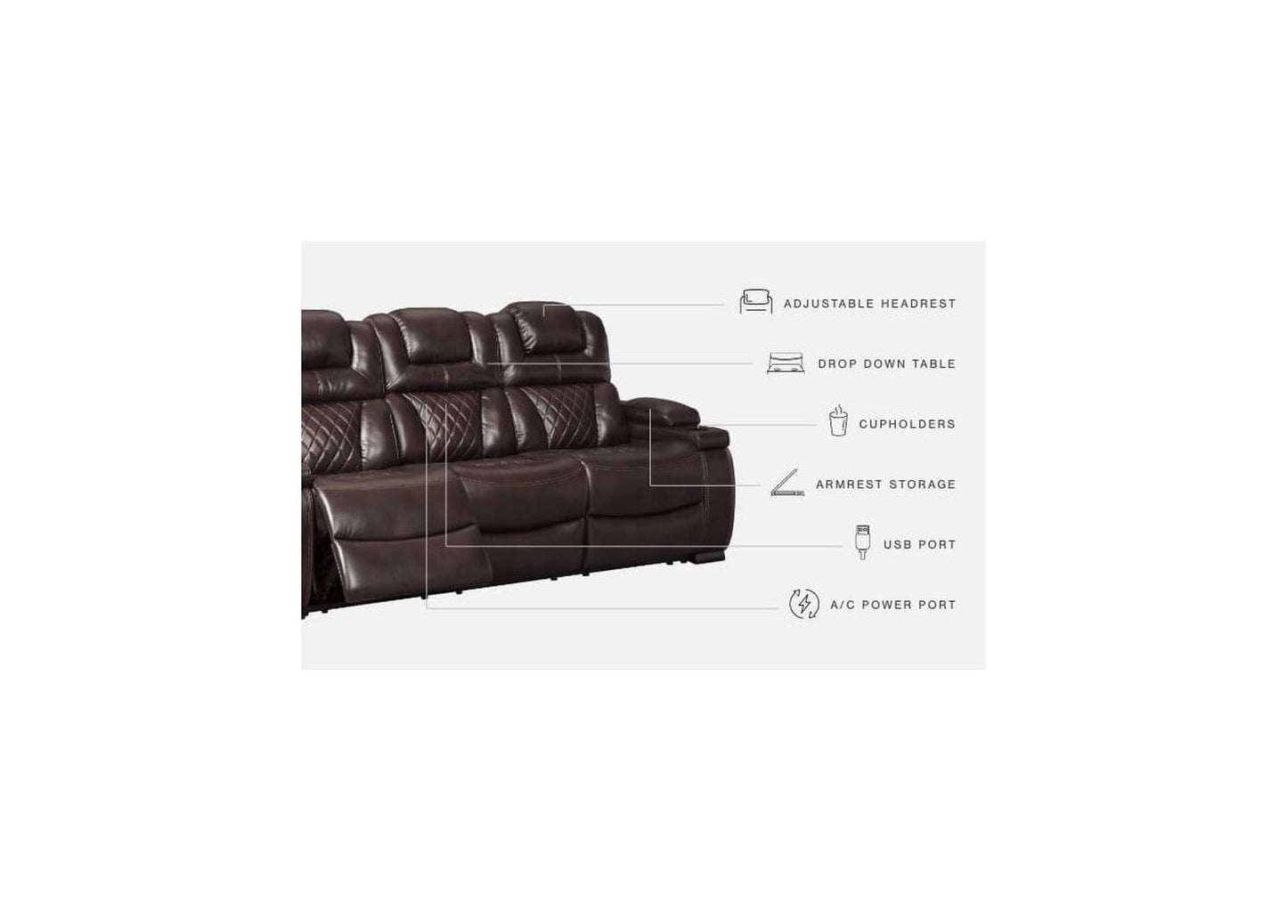 Warnerton Power Reclining Sofa, Loveseat and Recliner Set