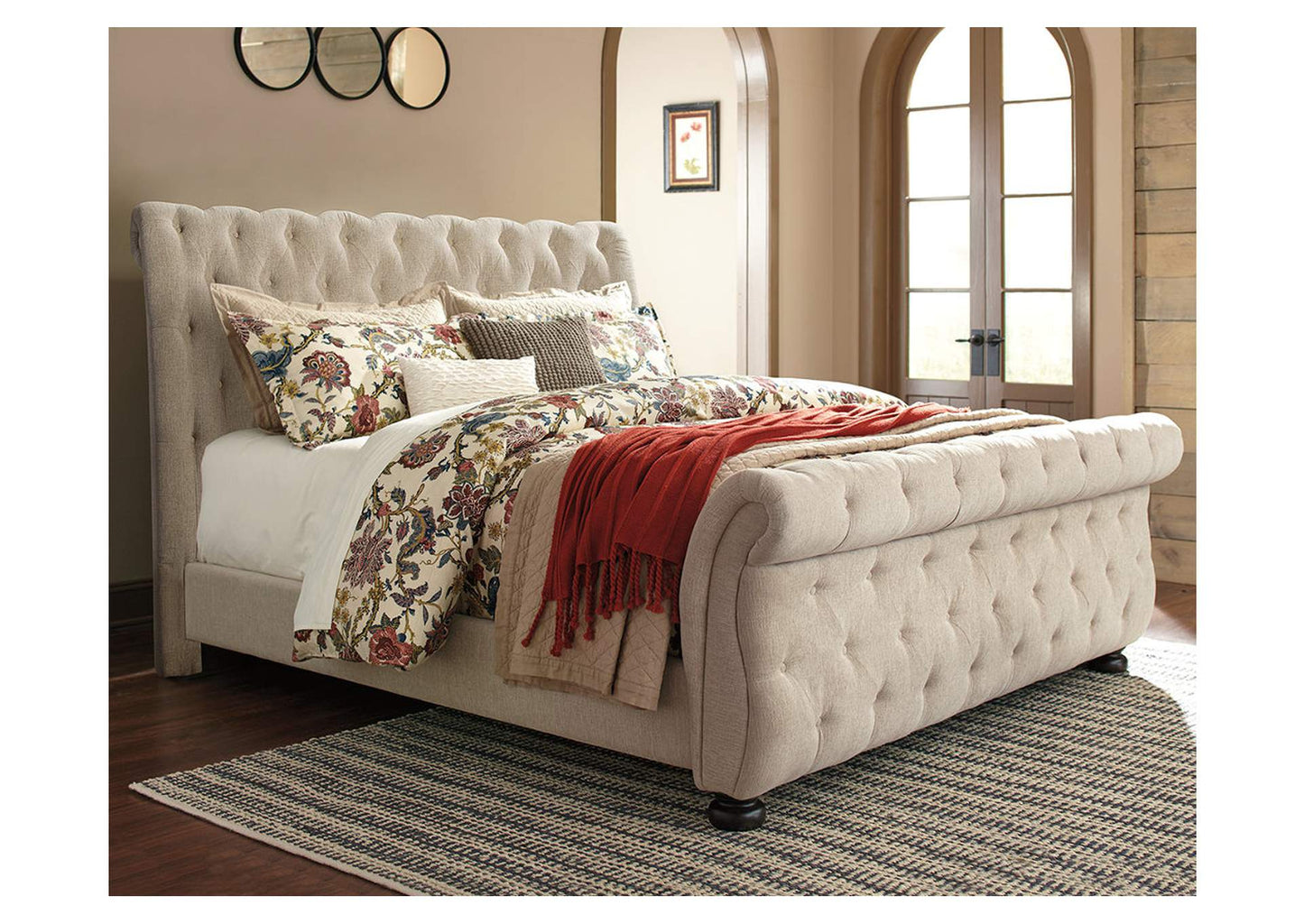 Willenburg California King Upholstered Sleigh Bed