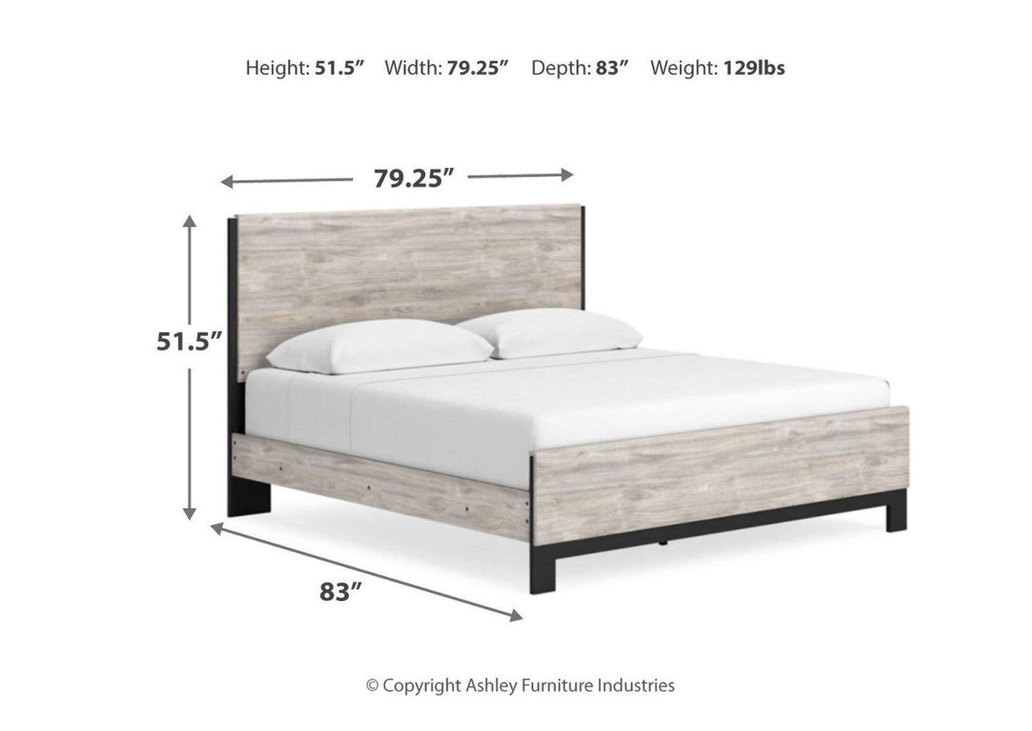 Vessalli King Panel Bed