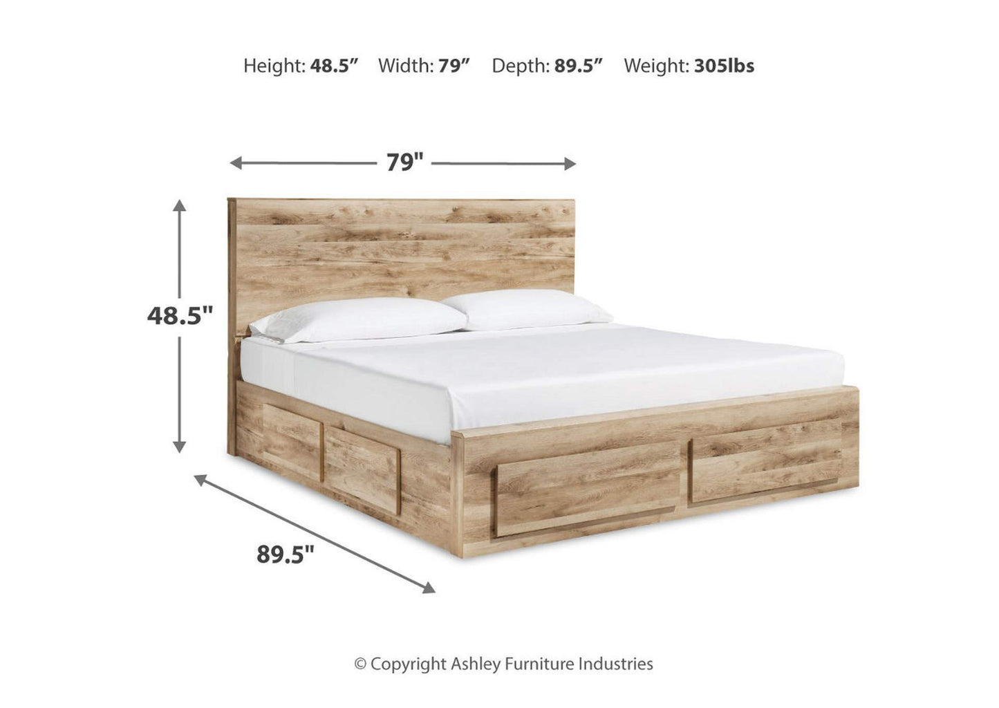 Hyanna King Panel Storage Bed with 1 Under Bed Storage Drawer