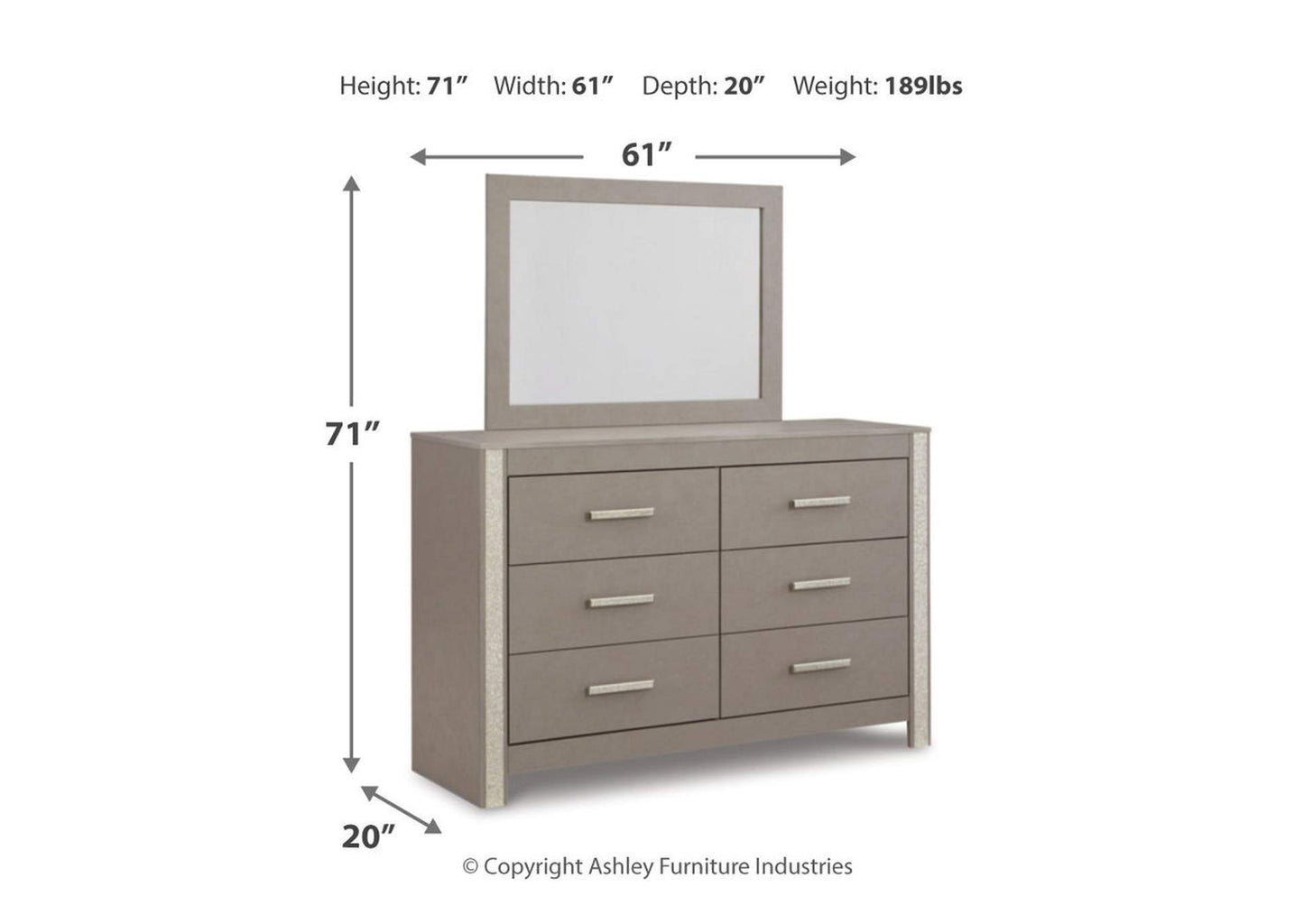 Surancha Dresser and Mirror