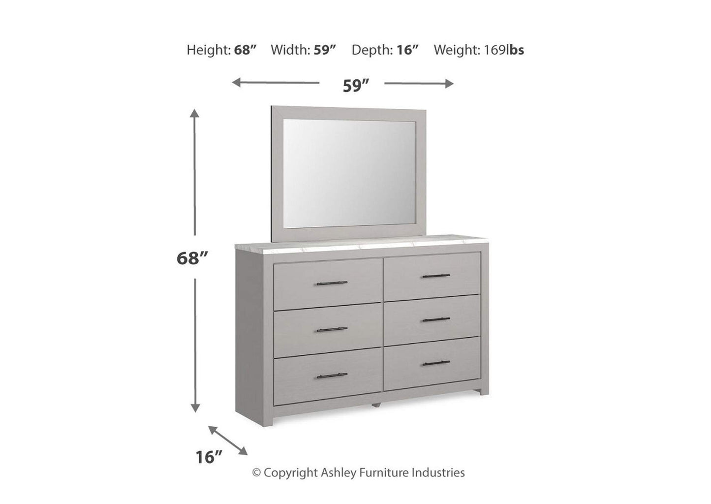 Cottonburg Dresser and Mirror