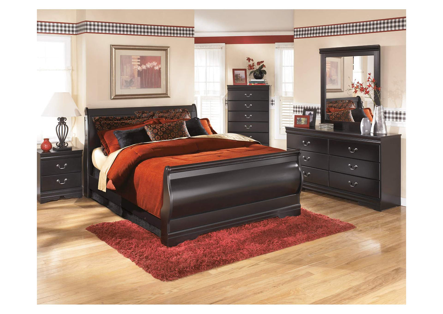 Huey Vineyard Queen Sleigh Bed