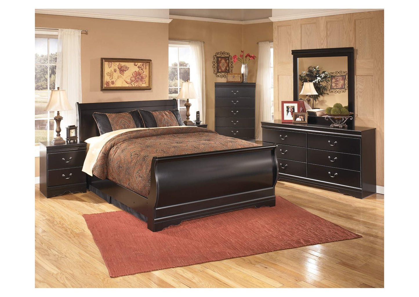 Huey Vineyard Queen Sleigh Bed